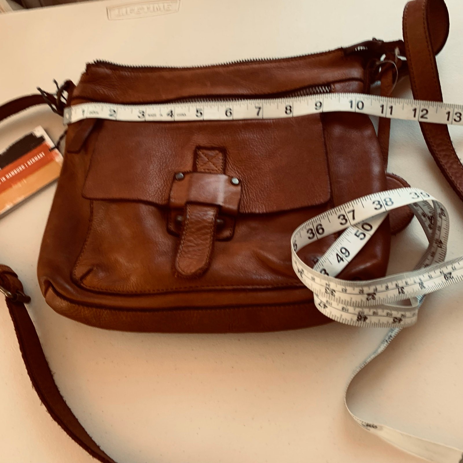 NWT Harbour 2nd Genuine Cognac Leather Crossbody Medium Bag