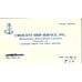 Crescent Ship Service Inc Paulina LA Vintage Business Card SD9-B9