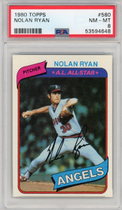 1980 Topps Nolan Ryan #580 PSA 8