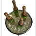 Vintage Silea Stainless Steel Knives With Champagne Bottle Handles Stored In Ice