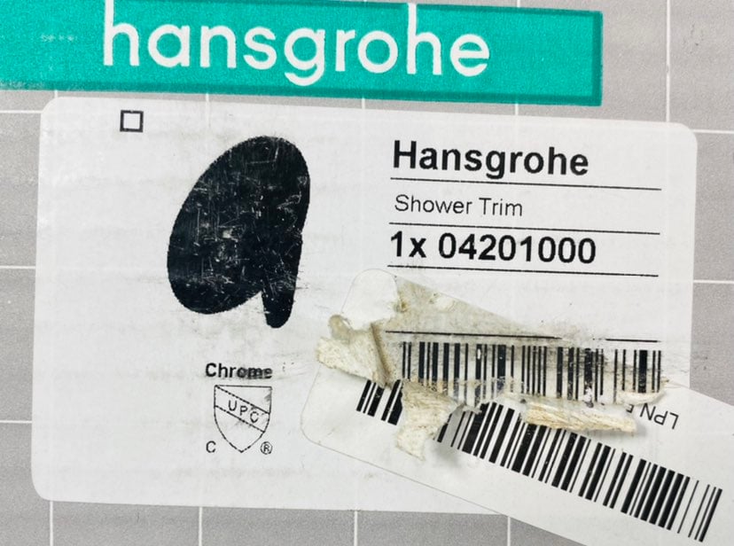 HANSGROHE - 04201000 -COMMERCIAL PRESSURE BALANCE Shower TRIM, Chrome