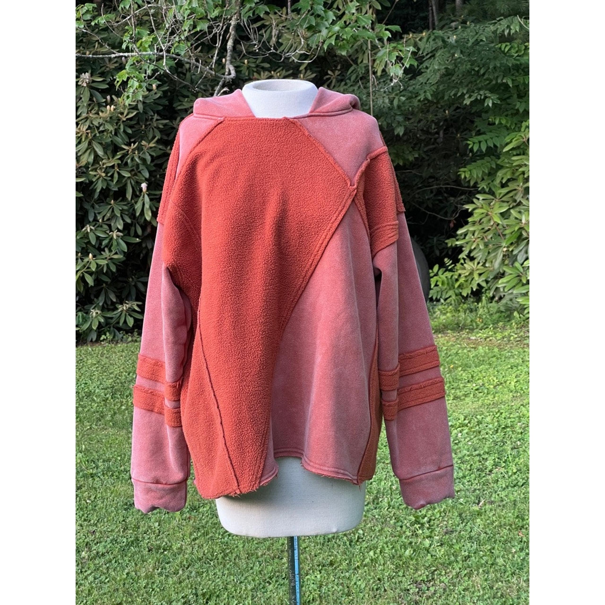Women's Easel Anthropologie Small S Tunic Hoodie Sweatshirt Patchwork Quilted