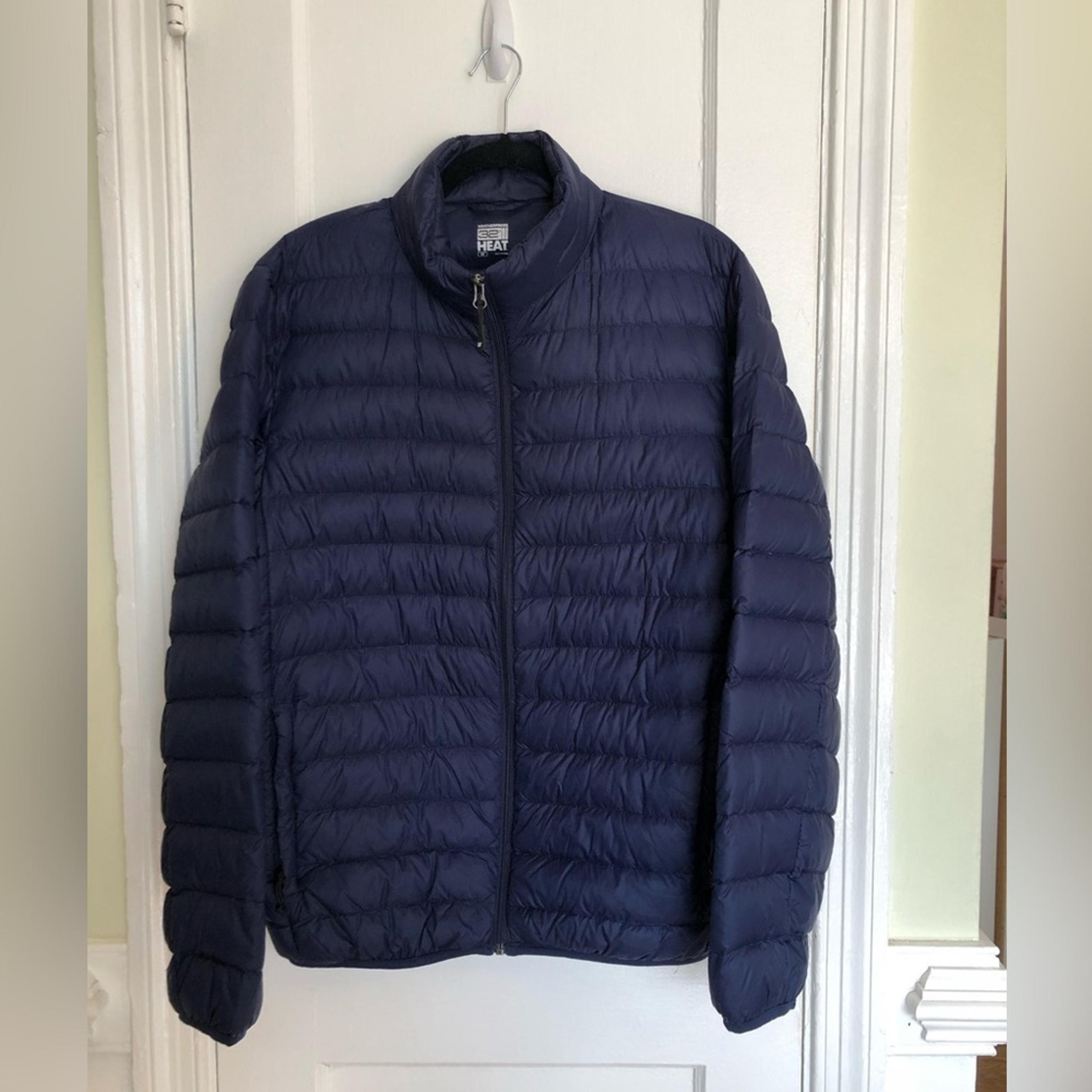 32 Degrees Blue Full Zip Lightweight Puffer Jacket Medium