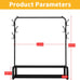 Garment Rack Free-Standing Clothes Rack w/Top Rod, Lower Storage & 6 Hooks - NEW