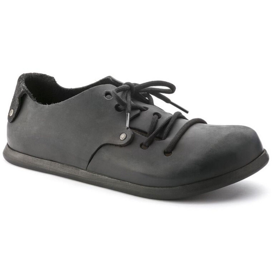Birkenstock Montana Oiled Leather Black Minimalist Barefoot Casual Shoes 5/5.5