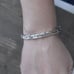Brighton Impressions Bangle Bracelet Hinged Magnetic Silver Plated Engraved