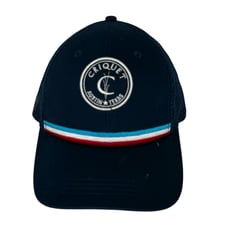 Criquet OS Hat Cap Strap Blue White Logo Casual Adjustable Austin Golf Mens