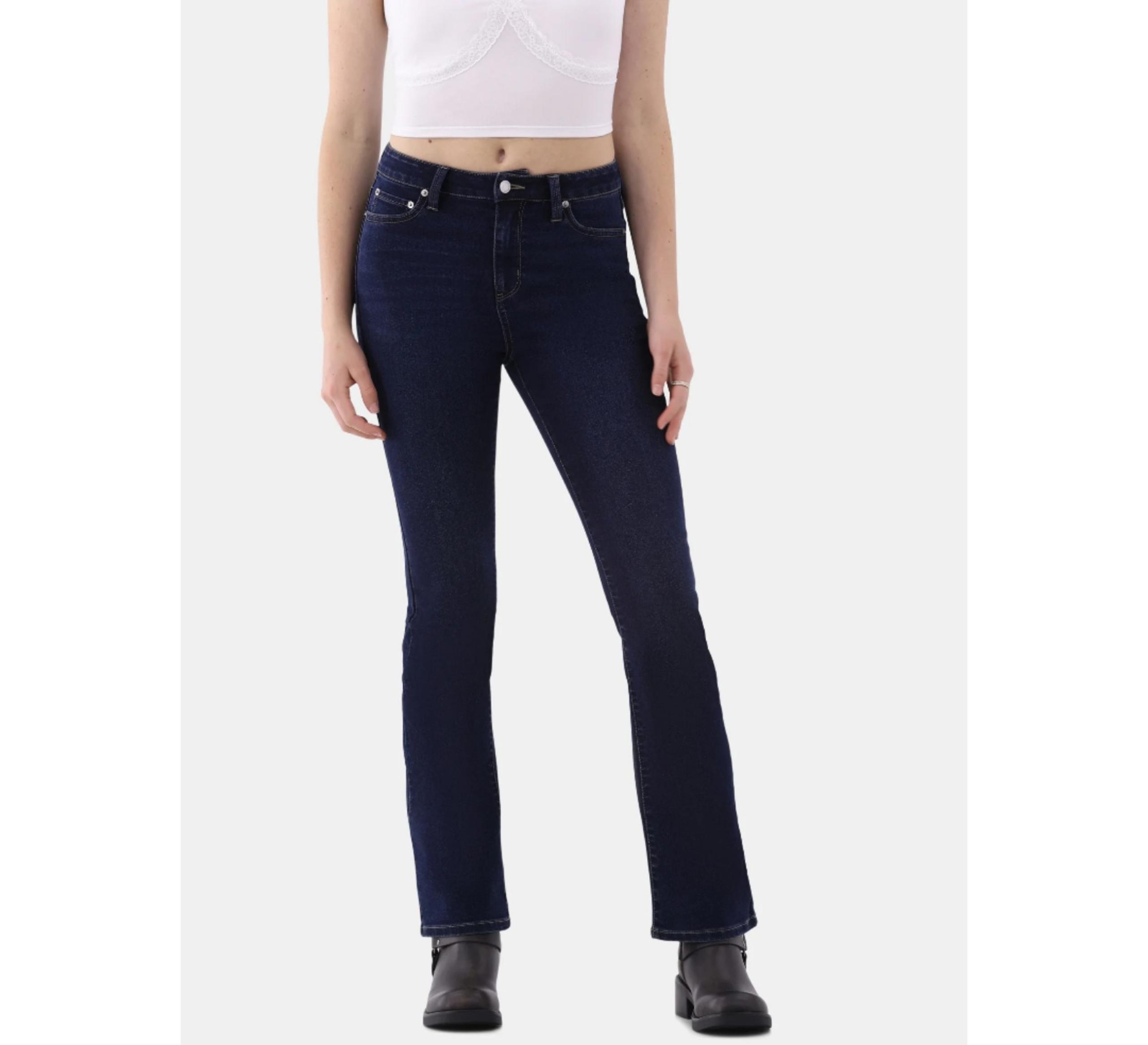 No Boundaries Women's Size 20 Mid Rise Bootcut Jeans Dark Wash
