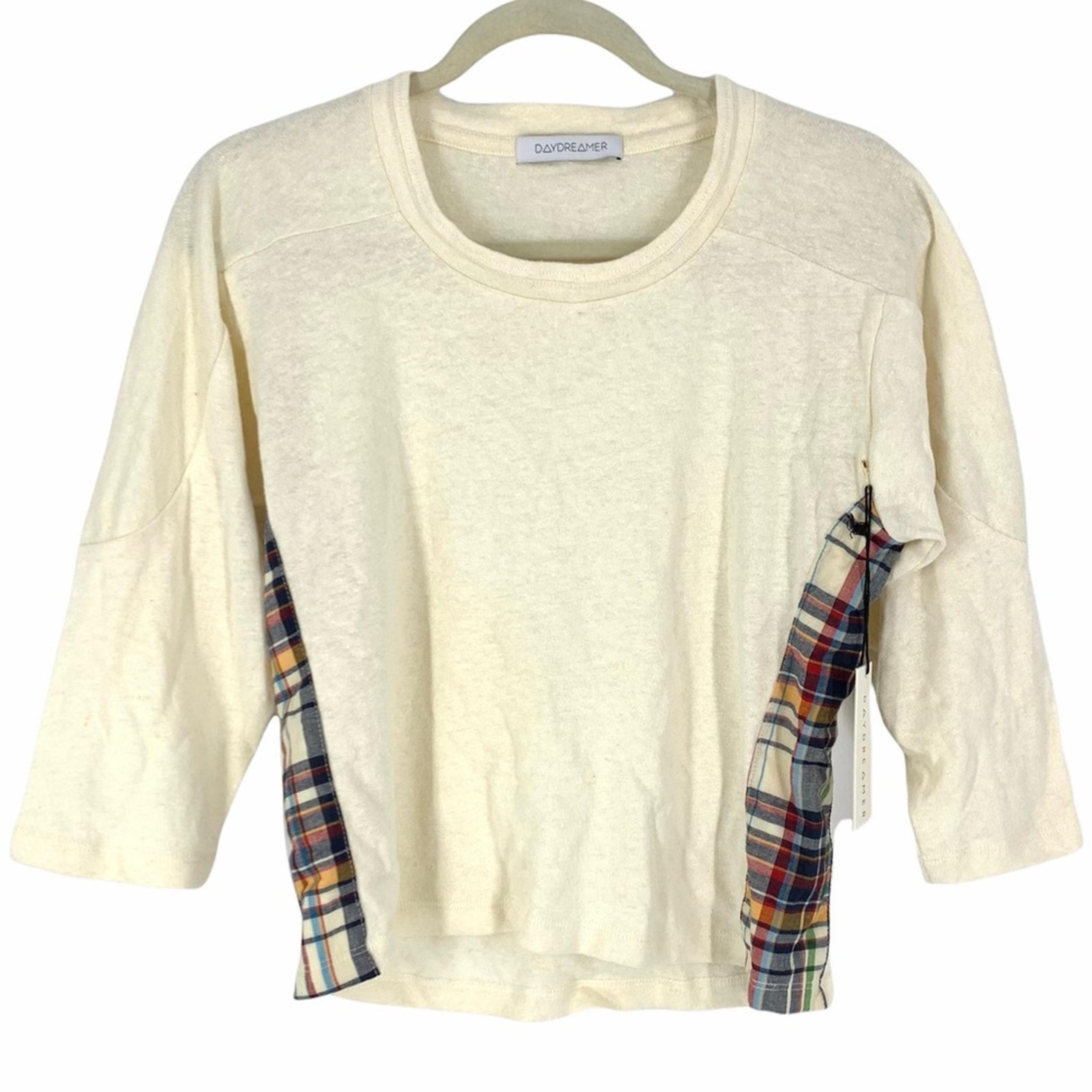 Daydreamer Cream Long Sleeve Knit Top Size Small