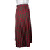 Vintage Skirt Handmade High Waisted Checker Print Accordion Pleats A Line Red