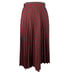 Vintage Skirt Handmade High Waisted Checker Print Accordion Pleats A Line Red