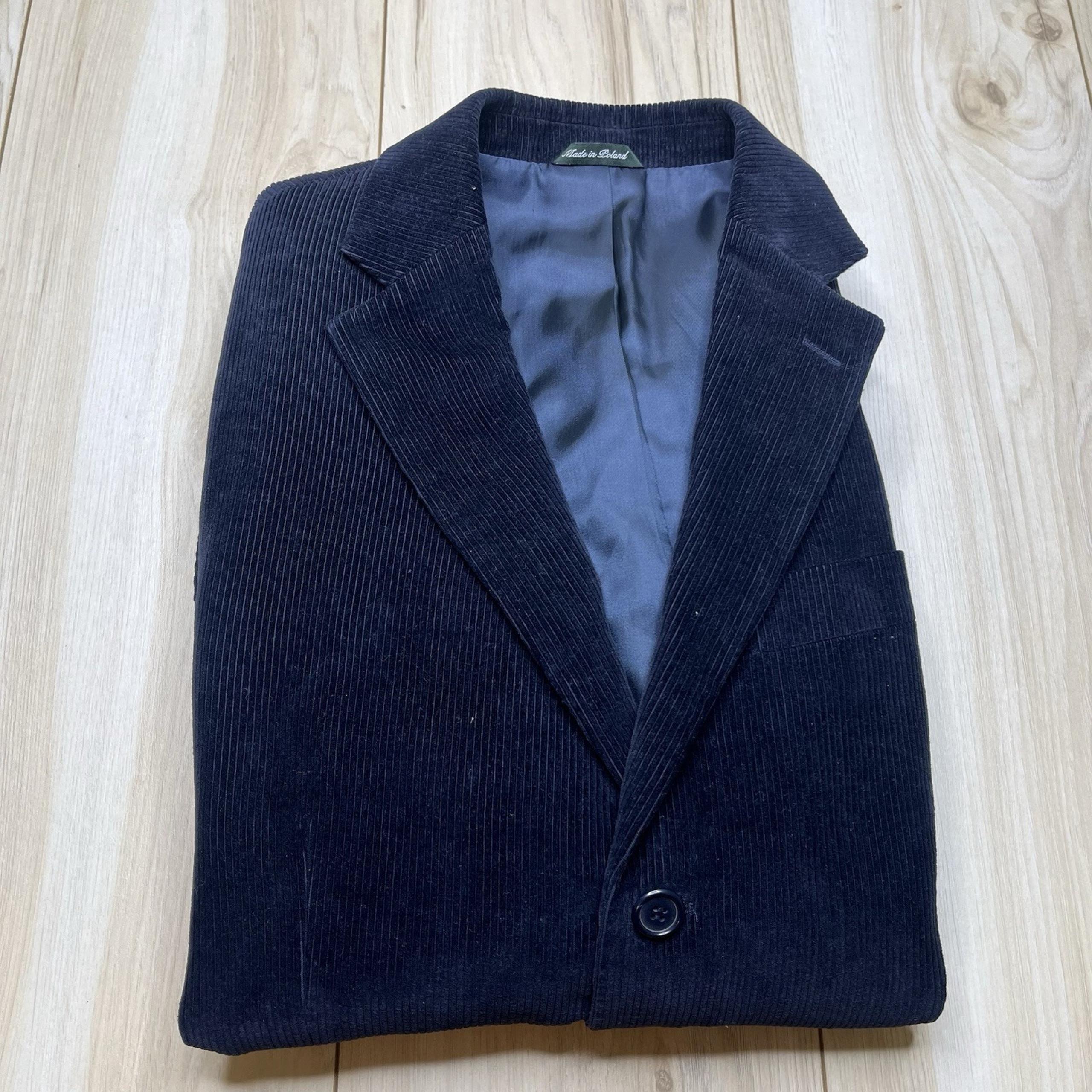 J Crew Vintage Corduroy Sport Coat Jacket navy Blue Mens Size Medium