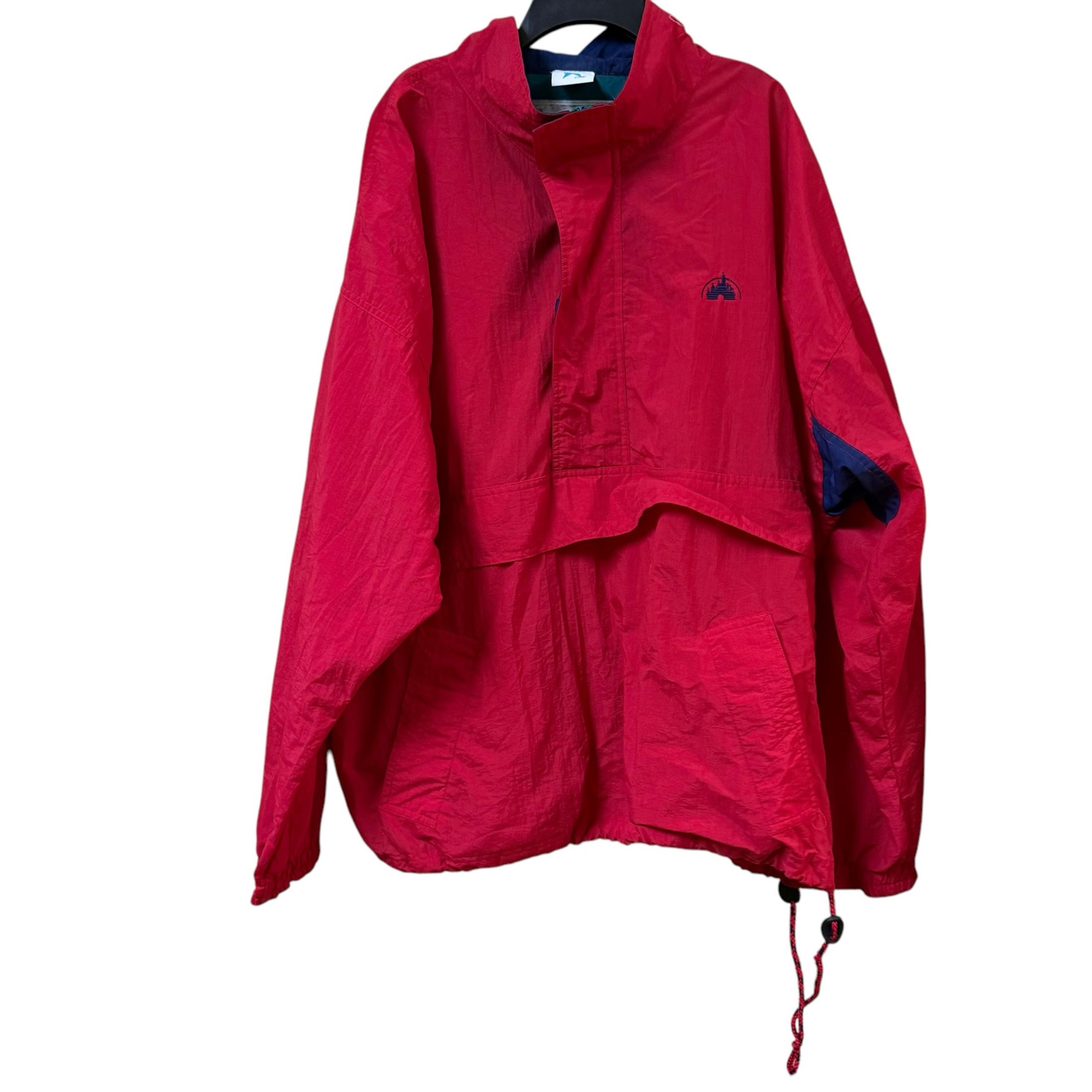 90s Disney Promotional Vintage Pullover Red Windbreaker Jacket Sz XL Oversized
