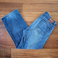 Ralph Lauren RL Jeans Blue Denim Loose Fit Straight Leg Mens 36x30(28.5)