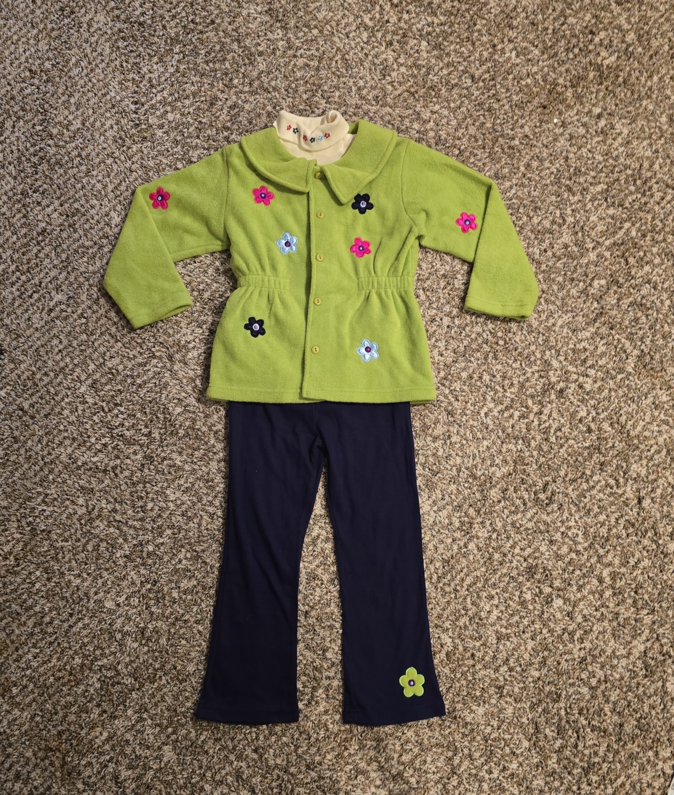 2000s Kids Headquarters Outfit 3pc size 6 - coat, pants, turtleneck