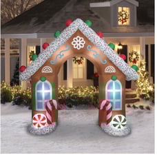 Inflatable Gingerbread House Archway 9 foot