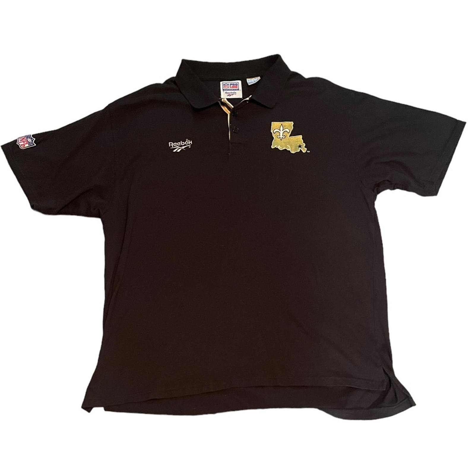 Vintage Reebok NFL Pro Line New Orland Saints Polo Size XL