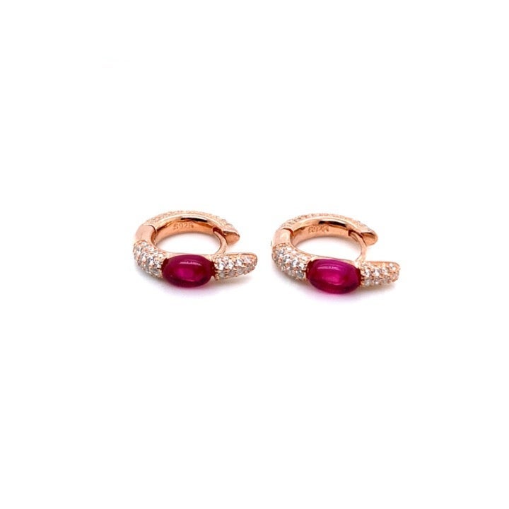 Sterling Silver/Vermeil Rose Earrings