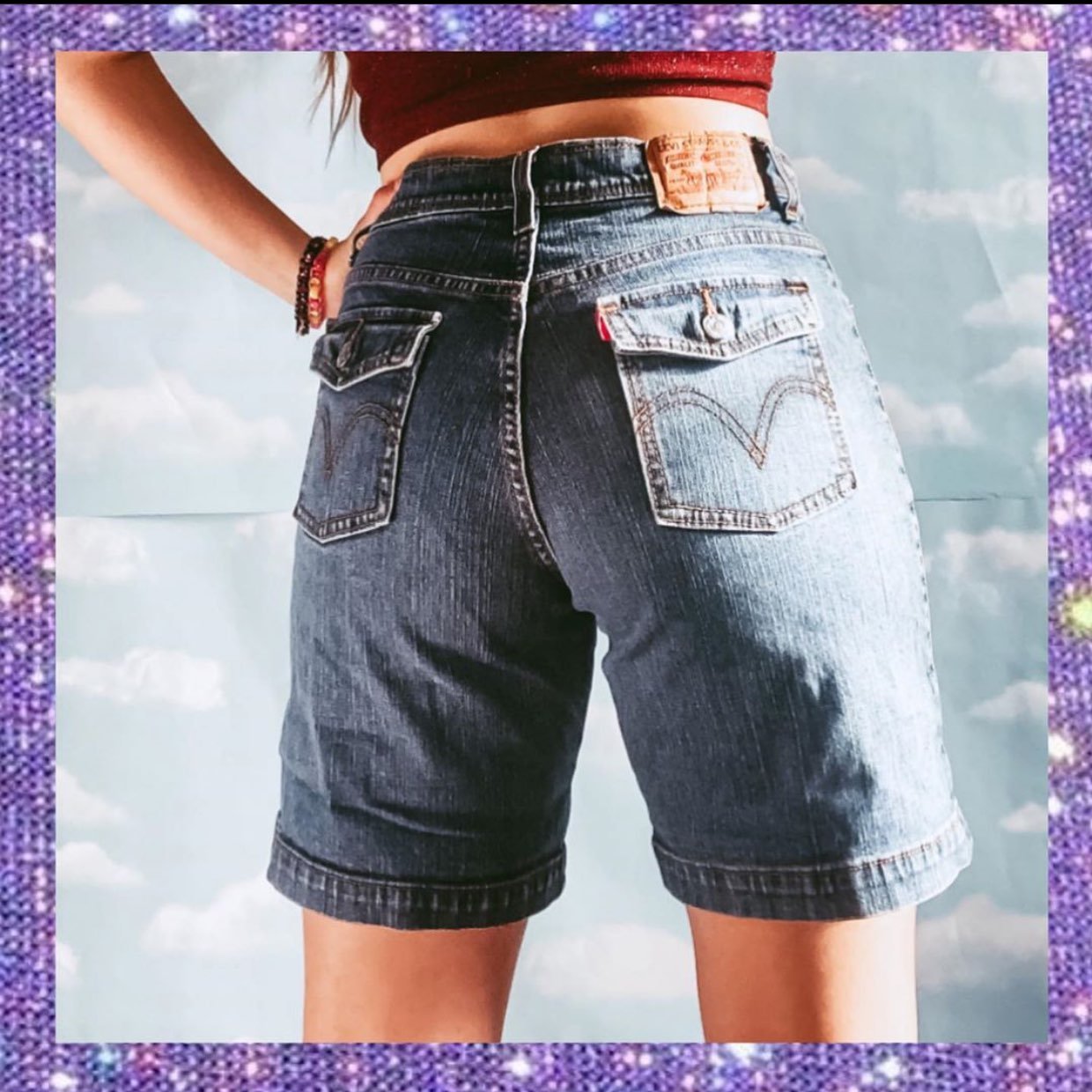 Vintage Levis Pocket Button Denim Shorts