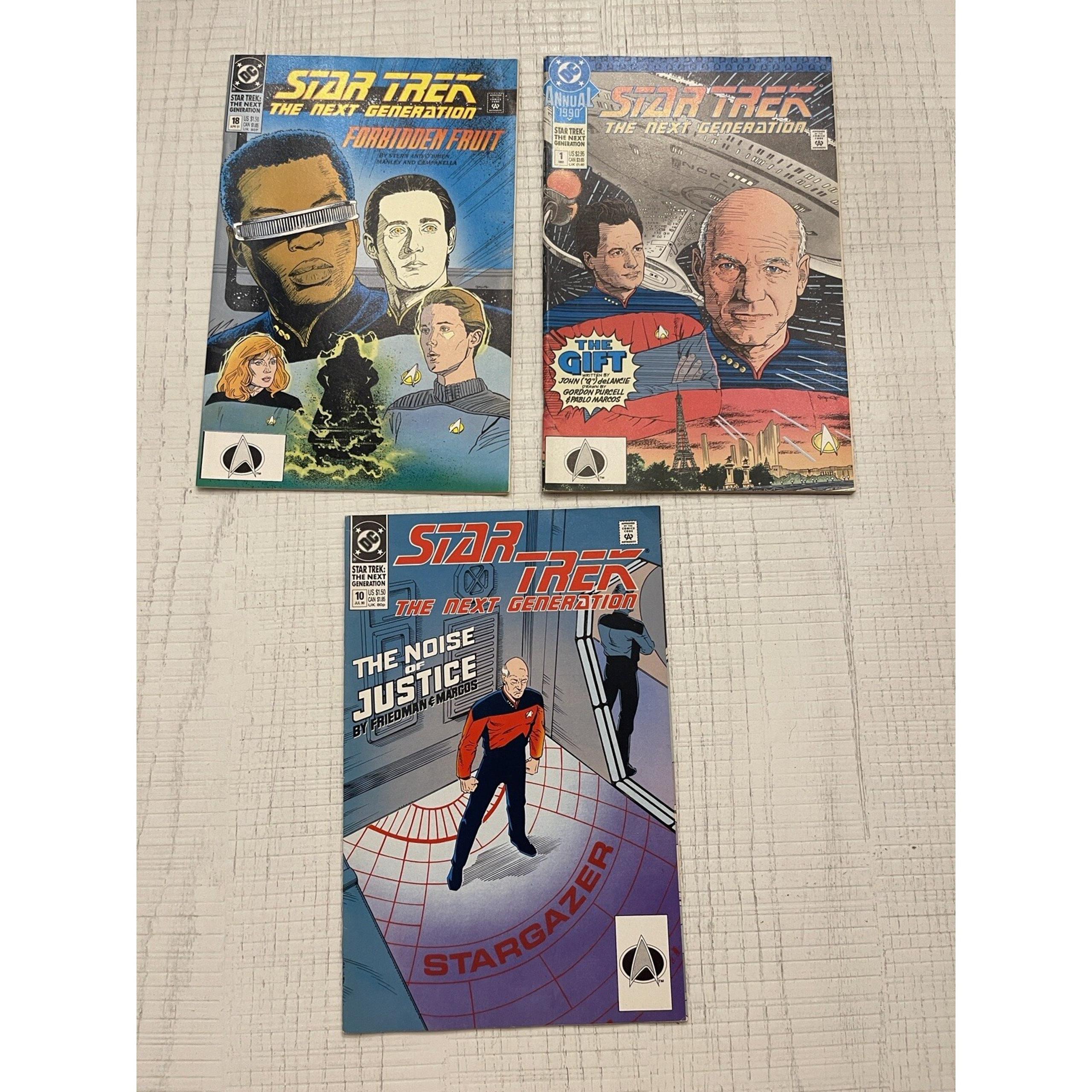 LOT OF 3 Star Trek: The Next Generation 1990s DC Comic Book Forbidden Fruit Gift