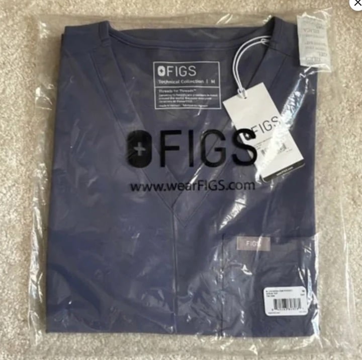 Figs Space Navy Catarina Scrub Top Medium