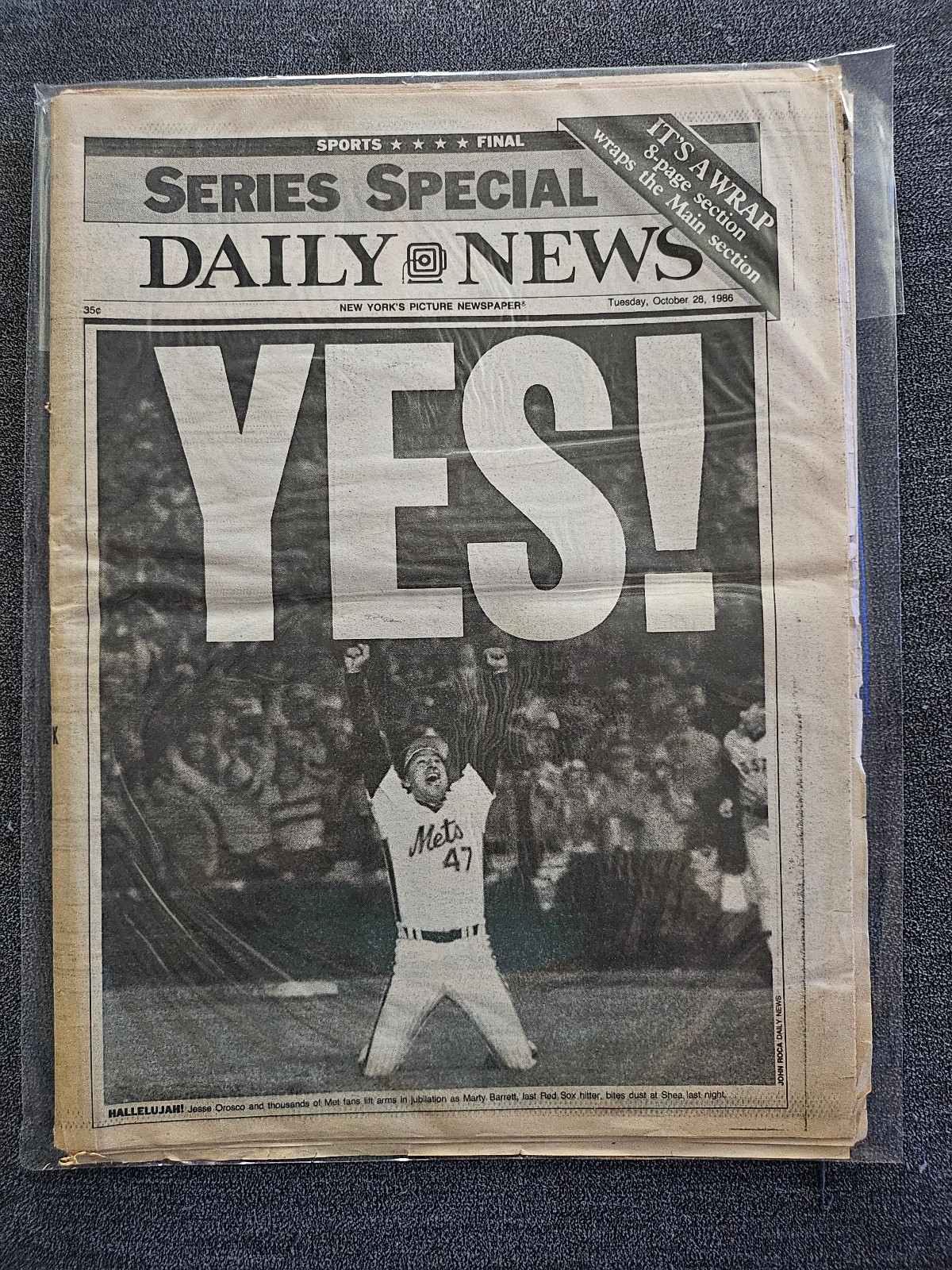 New York Mets 1986 World Series Champions paper