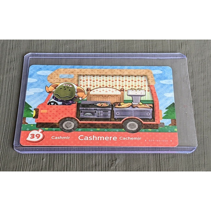 Cashmere #39 AUTHENTIC Amiibo Card Animal Crossing RV US Region New Leaf Welcome