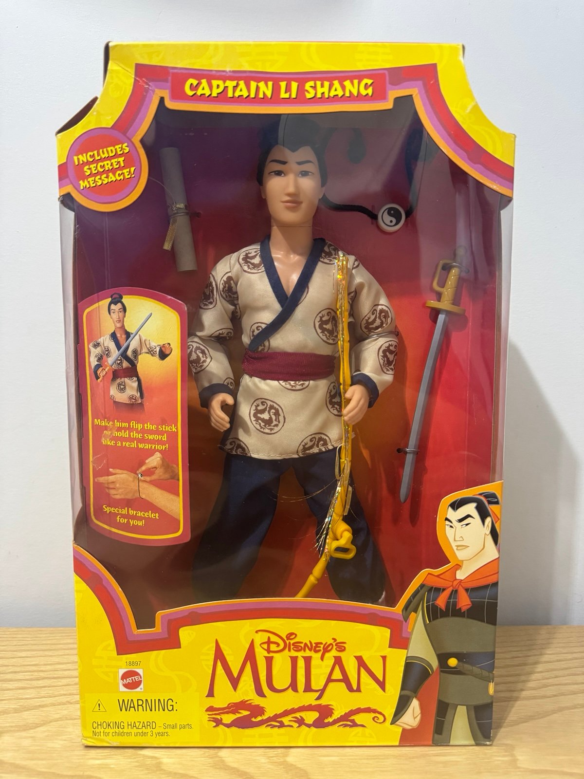 NIB Barbie vintage Doll 1997 Disney's Mulan Captain Li Shang #18897 Mattel