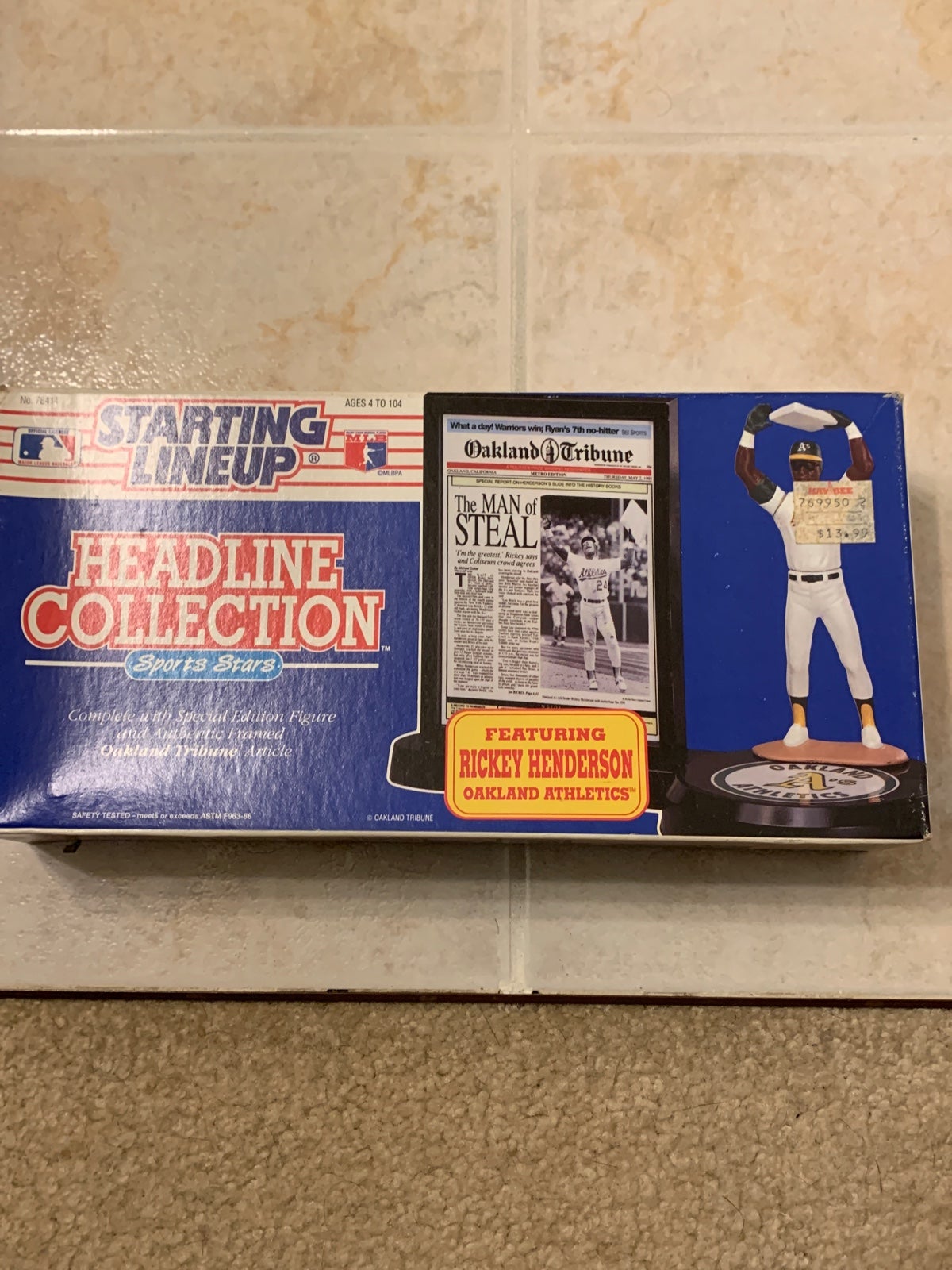 1992 Rickey Henderson Starting Lineup Headline Collection  The Man of Steal