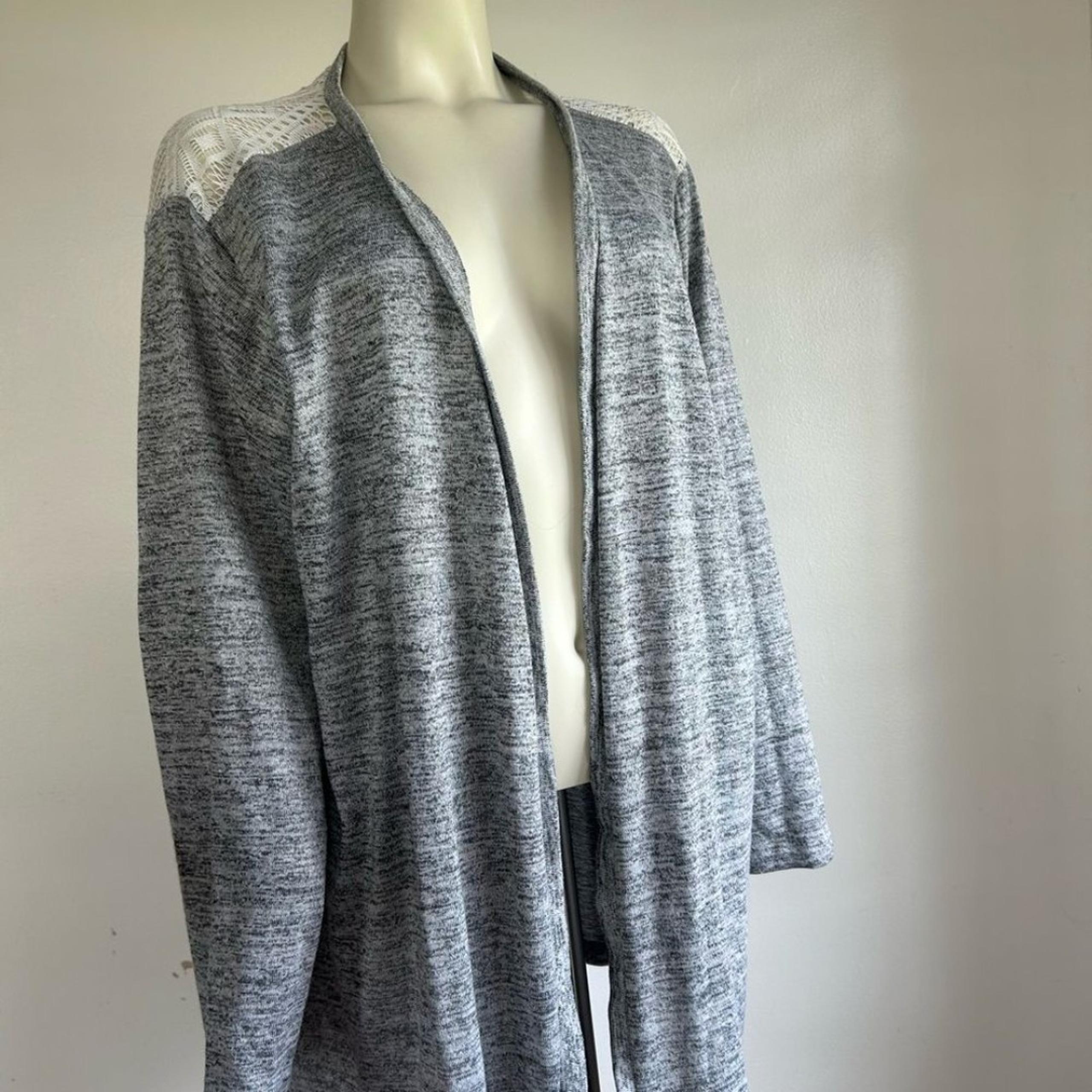 justify 3x Gray Open Front Cardigan