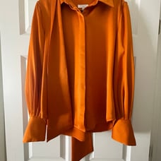 Equipment Orange Silk Blouse
