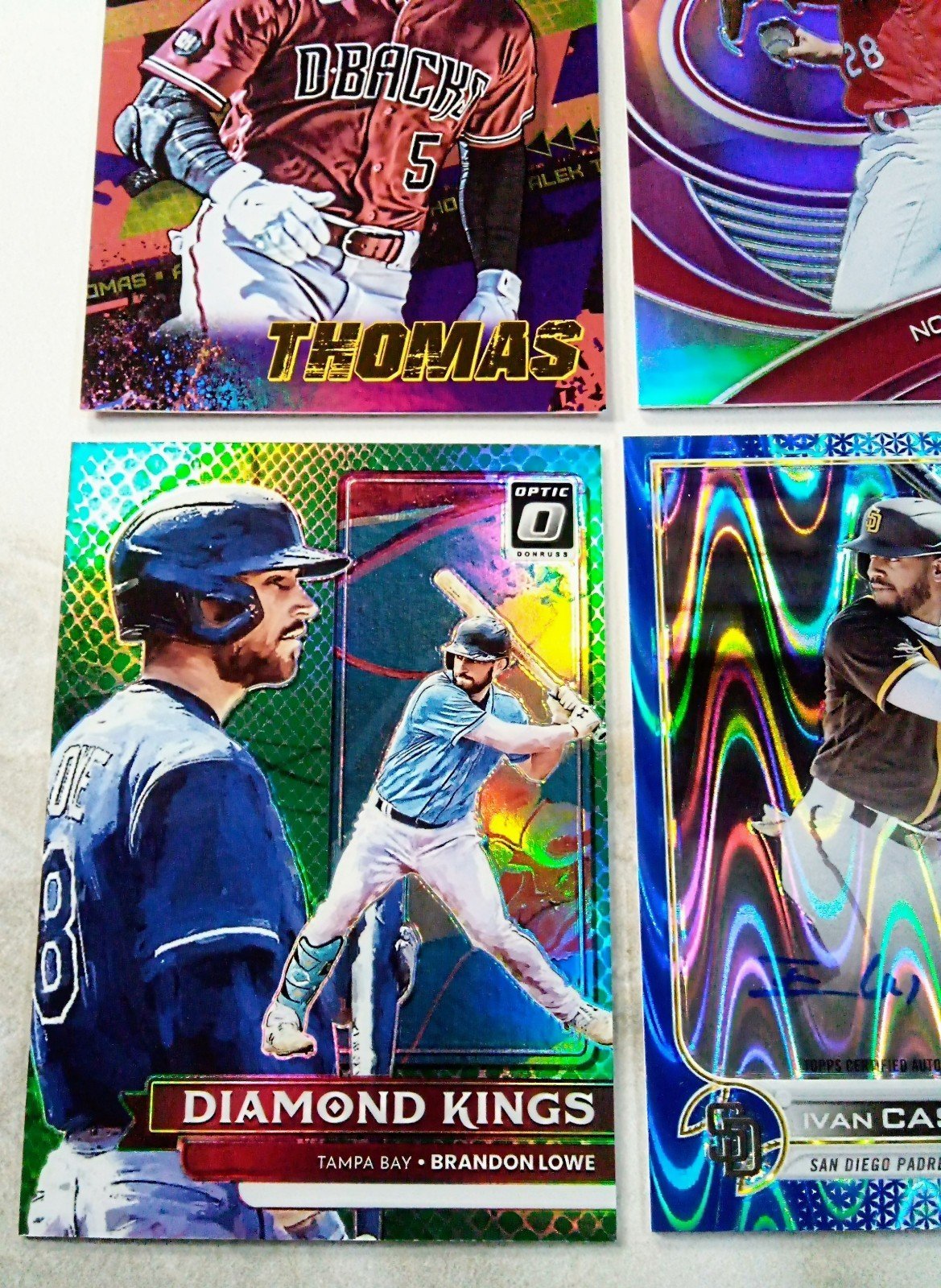 Serial Numbered MLB Refractor Trading Card lot of 10 Panini/Topps