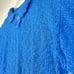 Vintage PERSPECTIVE Womens XXL Plus Blue Sweater Boucle Popcorn Knit Top Button