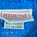 Vintage PERSPECTIVE Womens XXL Plus Blue Sweater Boucle Popcorn Knit Top Button