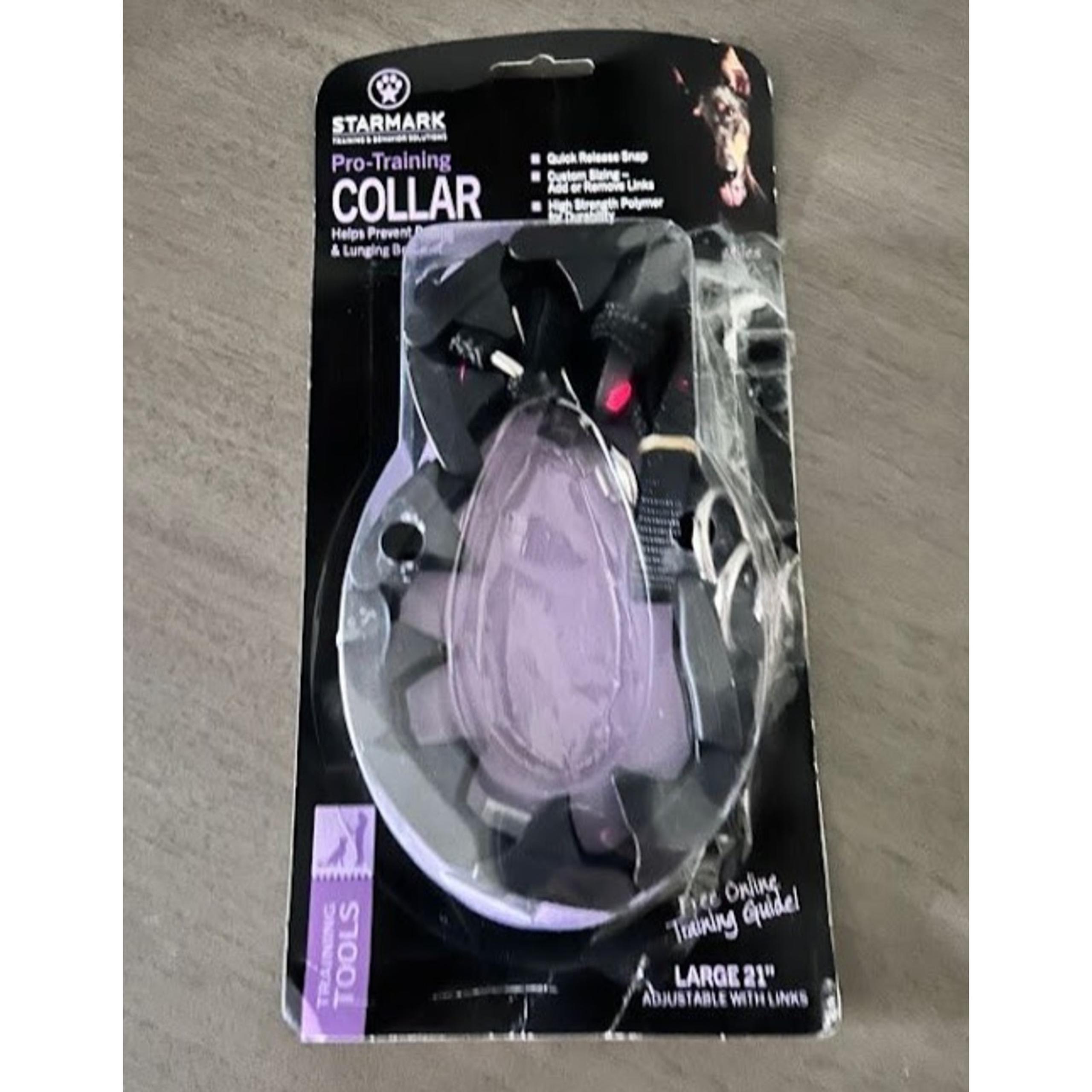 Black STARMARK Adjustable Pro Training Dog Collar Large 21"