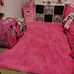 Fluffy Bedroom Rug Plush Fuzzy Rugs for Kids Room 2x3 Feet, Hot Pink