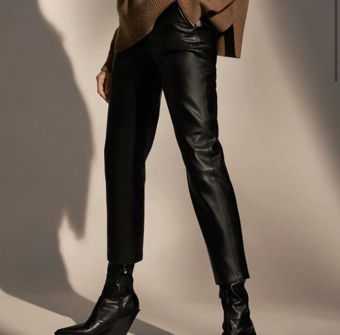 Pants vegan leather Zara brand size 40/8