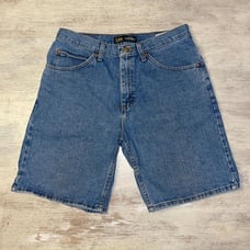 Vintage Mens 90s Lee Medium Wash Denim Jean Shorts Size 33 inch Waist