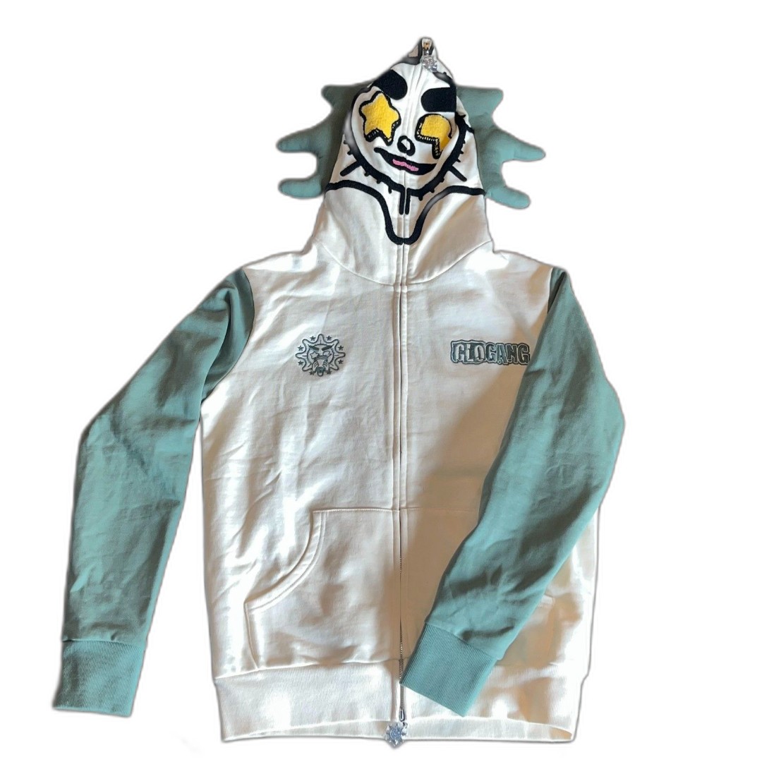 Glo Gang the Glorious Multi-Angle Grunge Full Zip Hoodie Sweatshirt Mens Medium