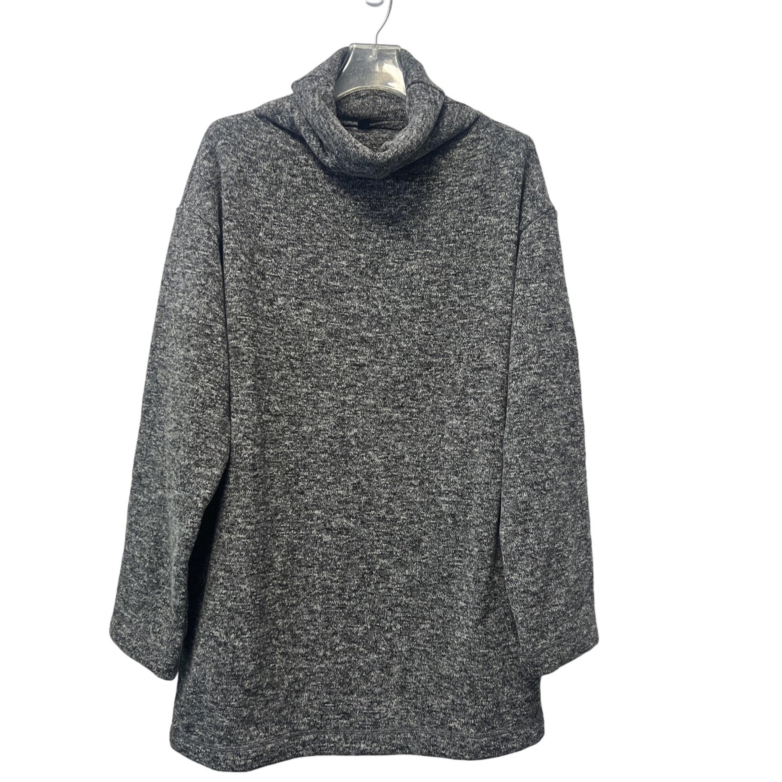 Uniqlo Women’s Extra Long Sweater Knit Small Gray Pullover Turtleneck Soft