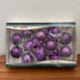 Set Of 12 Vintage KREBS Elegant Glass Purple 2.5” Glass Ball Christmas Ornament
