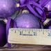 Set Of 12 Vintage KREBS Elegant Glass Purple 2.5” Glass Ball Christmas Ornament