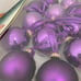 Set Of 12 Vintage KREBS Elegant Glass Purple 2.5” Glass Ball Christmas Ornament