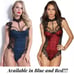 Sexy Red Lace Teddy with Black Lace Overlay Lingerie