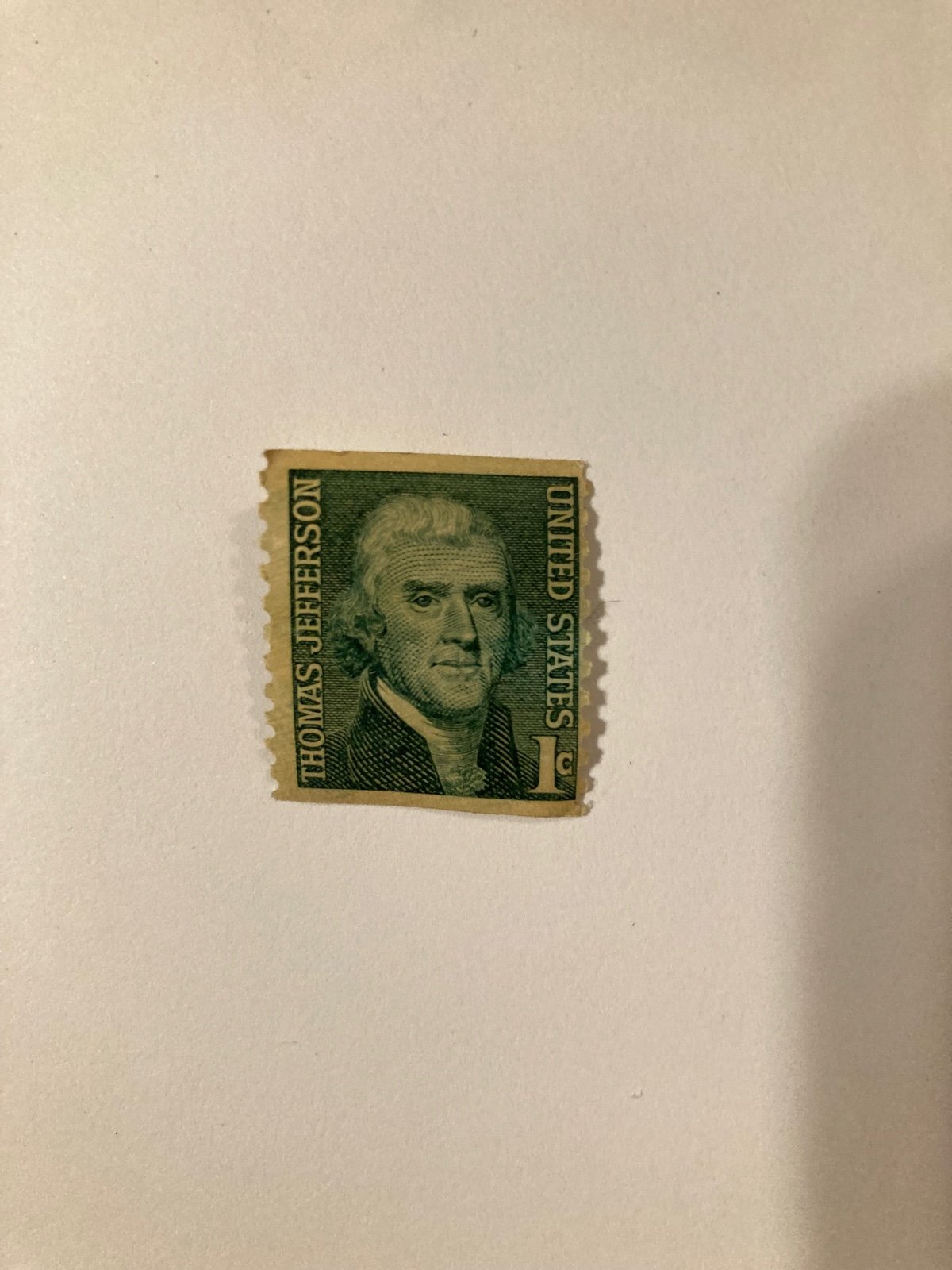 Thomas Jefferson 1 cent stamp