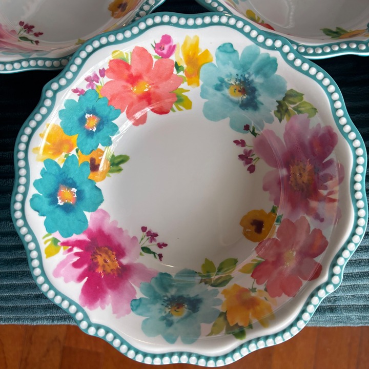 The Pioneer Woman Floral Scalloped Edge Bowls Set Of 8 Colorful Melamine 2 X 7