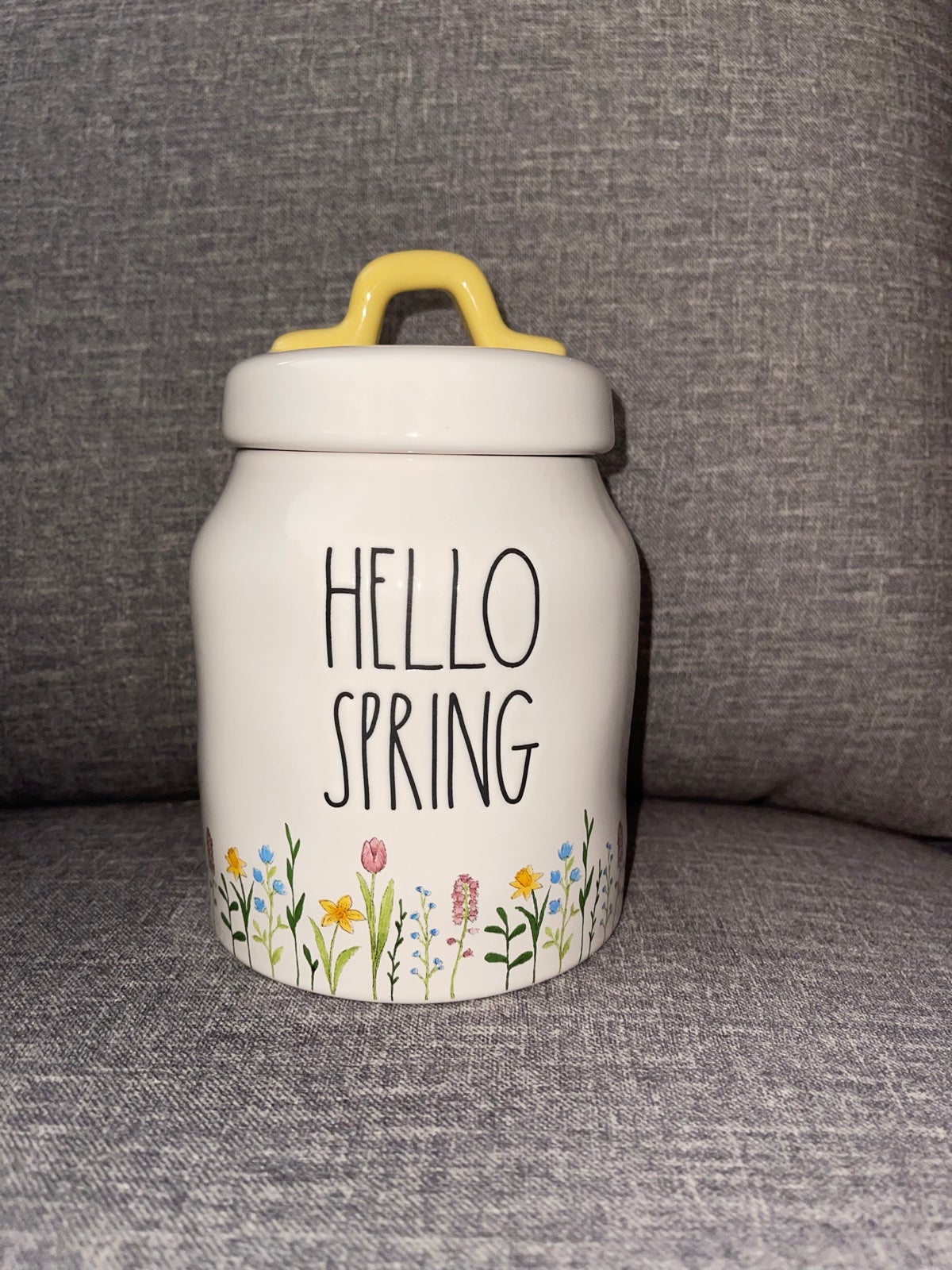 Rae Dunn HELLO SRING baby floral canister
