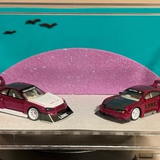 Hot Wheels Custom LBWK Nissan Diorama set