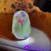 Vintage UV Reactive Art Glass Flower Paperweight