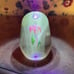 Vintage UV Reactive Art Glass Flower Paperweight